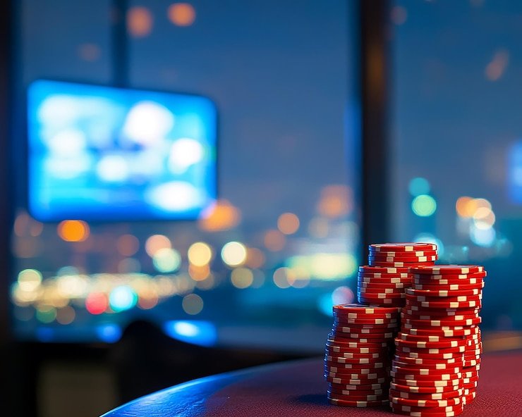 wika live-dealer studio with professional HD cameras and blackjack table